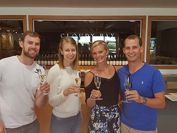 Group on a Marlborough wine tour with Bubbly Grape Wine Tours