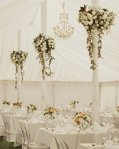 Wedding marquee styling by Kim Chan Events