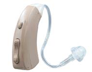 Claret BTE hearing aid from Hearing True